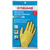 ЛАЙМА / Latex household gloves "Standard", REUSABLE, cotton dusting, size L (large)