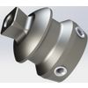 Double adapter with pyramid and adjusting screws, length 45 mm