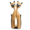 Decor and Gift / Wooden figurine "Cats. Two from the casket" 30 cm