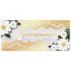 ЗОЛОТАЯ СКАЗКА / Invitation 96x210 mm (spread 96x420 mm), "Flowers on white", foil