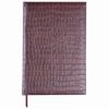 Günlük tarihsiz A5 (138x213 mm) BRAUBERG "Comodo", mat timsah derisi efektli, 160 yaprak, krem blok, kötülük. kesim, koyu kahverengi