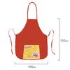 Apron for work and creative activities INLANDIA armbands, 44х55 cm, red