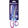 Scissors BRAUBERG "Extra", 190 mm, asymmetric, ribbed rubber inserts, turquoise-purple