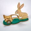 Wooden "Easter Bunny with a trolley" 0000