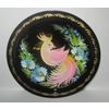 Сувениры из Н.Тагила / Souvenirs from N. Tagil / Tray "Round. Pink bird", 17cm