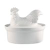 Гжельский Фарфоровый завод / Baking dish "Chicken" white