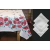 Мастерская подарков / Gift workshop / Matting tablecloth "Red Flowers" with napkins