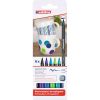 EDDING / Edding / Ceramic marker pen set, brush nib, 1-4 mm, 6 cold colors 6 colors