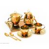 Set of coffee zirconium for 2 persons in a gift wooden box