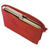 Carpeta con cremallera con asas PIFAGOR, A4, plástico, cremallera superior, rojo sólido