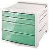 ESSELTE / Block of 4 closed trays for desktop "Colour'Ice", 285х245х365 mm, green