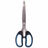 Scissors BRAUBERG "Classic+", 185 mm, classic shape, rubber insert, black-blue