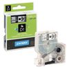 DYMO D1 label printer cartridge, 9 mm х 7 m, plastic tape, black font, transparent background