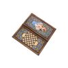 GamesDealer / Backgammon + Damas "Syria Taj Mahal" mediano (Rusia, madera, 50x25x4 cm)