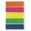 Bookmark adhesive BRAUBERG NEON, plastic, 45х12 mm, 5 colors x 20 sheets, plastic base
