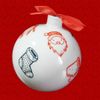 Лефортовский фарфор / Lefortovo porcelain / Christmas tree toy "Ball" with decal