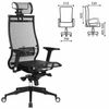 МЕТТА / Office chair "SAMURAI" Black Edition, heavy-duty mesh, adjustable, black