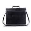The portfolio of "Business", 41х34х10 cm, faux leather, 3 compartments, lock with key, black