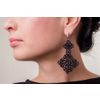 Lace earrings "Jeanne Dubarry" black