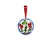 Волховская роспись / Volkhov painting / Pendant decoration "Small ball" "Tree of life", blue background
