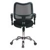 Armchair CH-799SL, with armrests, chrome, black