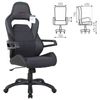 Computer chair BRABIX "Nitro GM-001", fabric, eco-leather, black