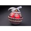Снежинка / Snowflake / New Year's ball with lace, cord and hand-painted