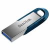 SANDISK / 32 GB Ultra Flair USB 3.0 Flash Drive Metal. housing, silver / blue, SDCZ73-032G-G46B