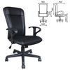 Armchair BRABIX "Optima MG-370", with armrests, eco leather / fabric, black