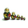 Семеновская роспись / Katyusha-4 "Ryabinka" - booklet matryoshka, 5 dolls