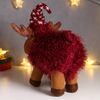 Сималенд / Interior doll "Moosie in a burgundy grass coat, in a cap with snowflakes"