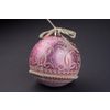 Снежинка / Snowflake / New Year's ball with lace, cord and hand-painted