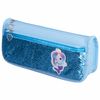 Pencil case-cosmetic bag INLANDIA, 2 branches, soft, sequined, mermaid, blue, 21х6х9 cm