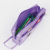 Pencil case-cosmetic bag ONLANDIA with handle, 2 pockets, soft, Girl, purple, 20х5х9 cm