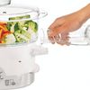 Steam cooker TEFAL VC100630, 900 W, 9 litre volume, mechanical control, 3 tiers, silver