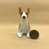Porcelain figurine "bull Terrier" color white-red