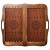 GamesDealer / Da backgammon "Vàng" lớn có tay cầm (Nga, gỗ, 60x30x5 cm)