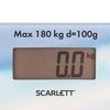 SCARLETT / Floor scales SC-BS33E076, electronic, weight up to 180 kg, square, glass, with a picture