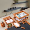 The table set BESTAR "Nefertum" solid wood (beech), 9 items the color of the "bright cherry"