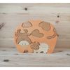 Wooden toy puzzle "Cow with calf"