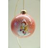 Ярославская майолика / Boule de Noël "Fille et bonhomme de neige"