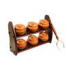 Вятская керамика / Set-2, of 6 pots, 0.5L with a grab, on a shelf