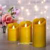 Kaemingk / LED candle Living Flame 15 cm mustard wax battery operated