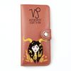 Clutch button mini with finished edges "Capricorn" red