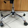 МЕТТА / Office chair "K-5.1" chrome, mesh fabric / leather, soft seat, black
