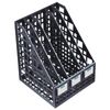 Tray vertical paper of STAMM (250х240х295 mm), 5 sections, mesh, collapsible, black
