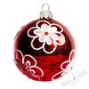 Holiday Classics / Ball "White flowers", 8 cm, 6 pieces