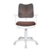 Chair CH-W797 / BR with armrests, brown, plastic white