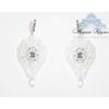 Lace earrings "Maria" white