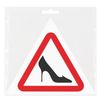 Automobile sign "Shoe", triangle 200x200x200 mm, self-adhesive, euro suspension